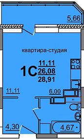 1-комн. 39,84 м2