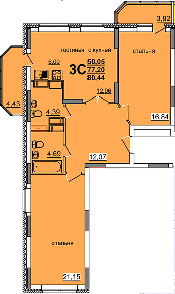 Проспект Гая  33 3С