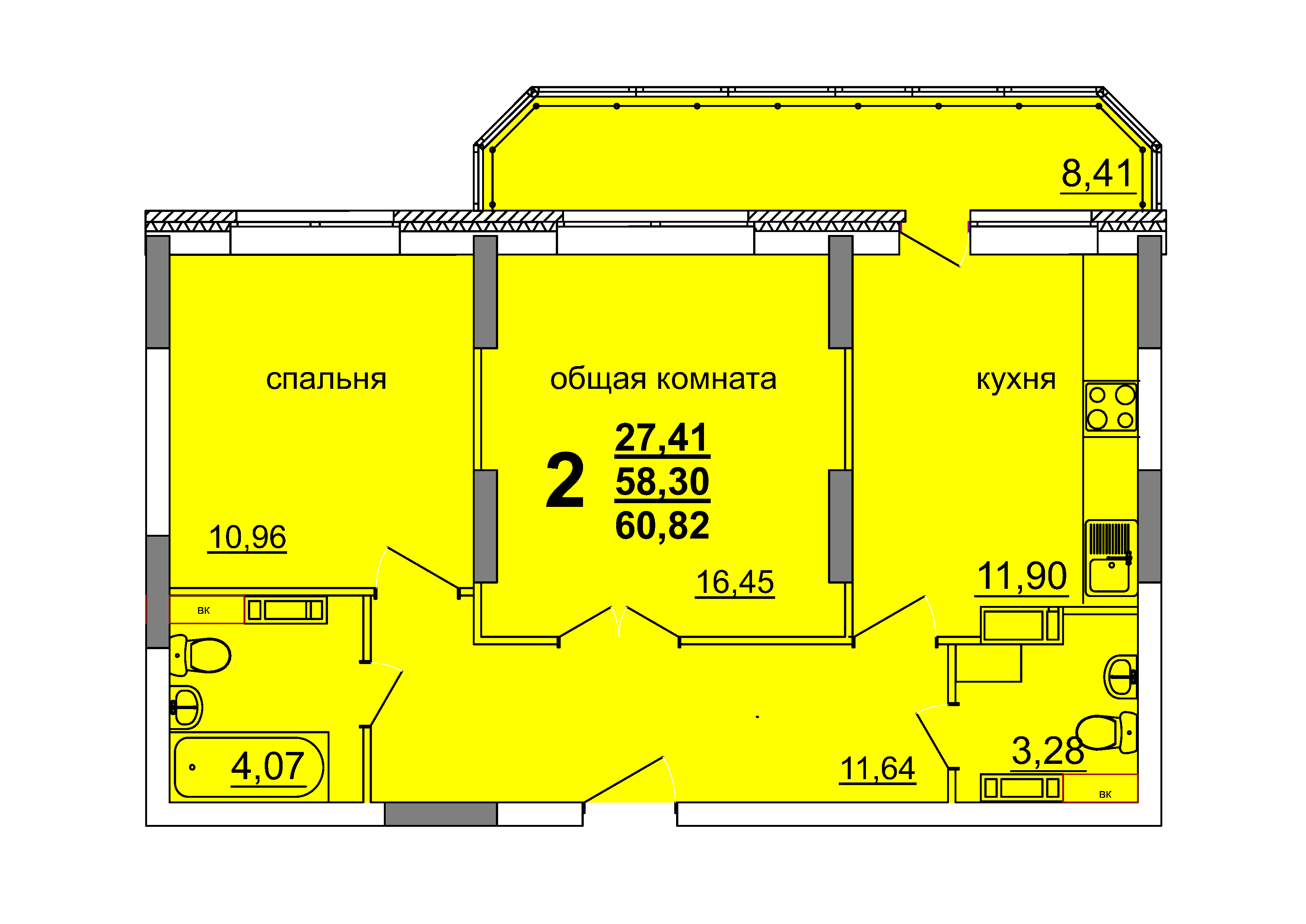 1-комн. 39,84 м2