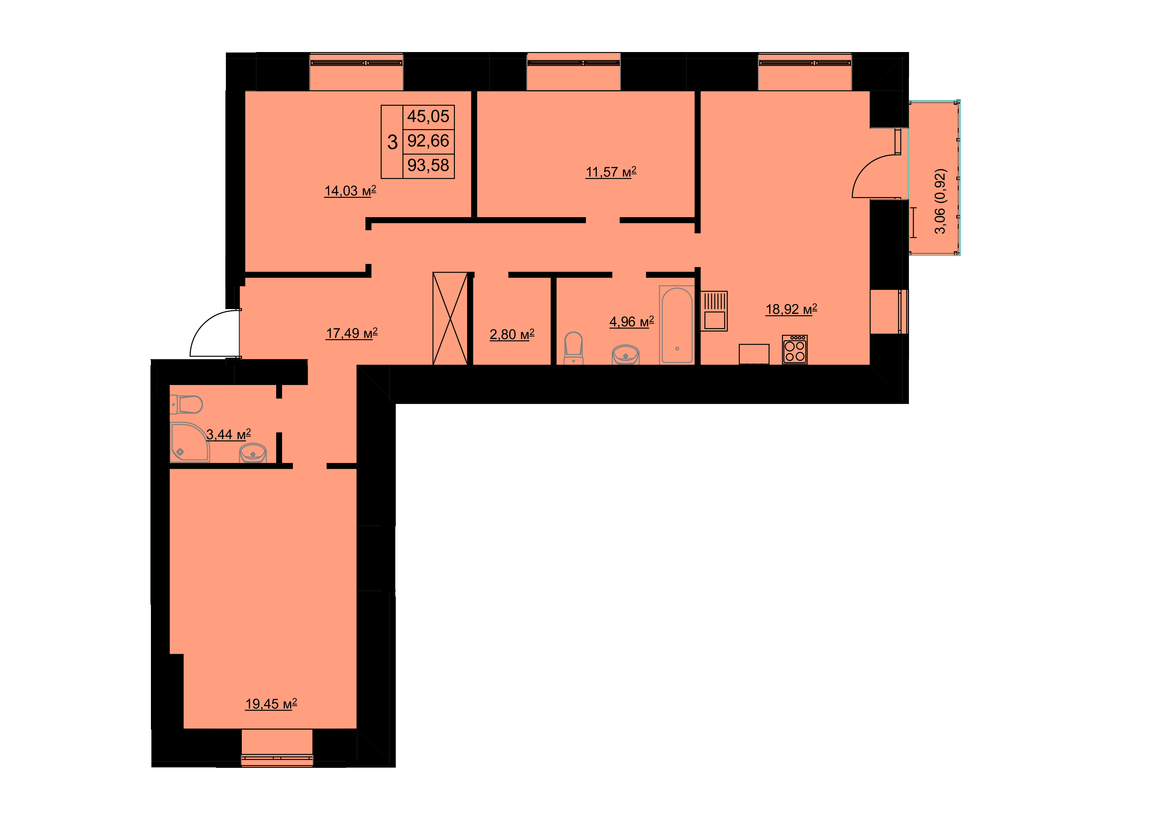1-комн. 39,84 м2