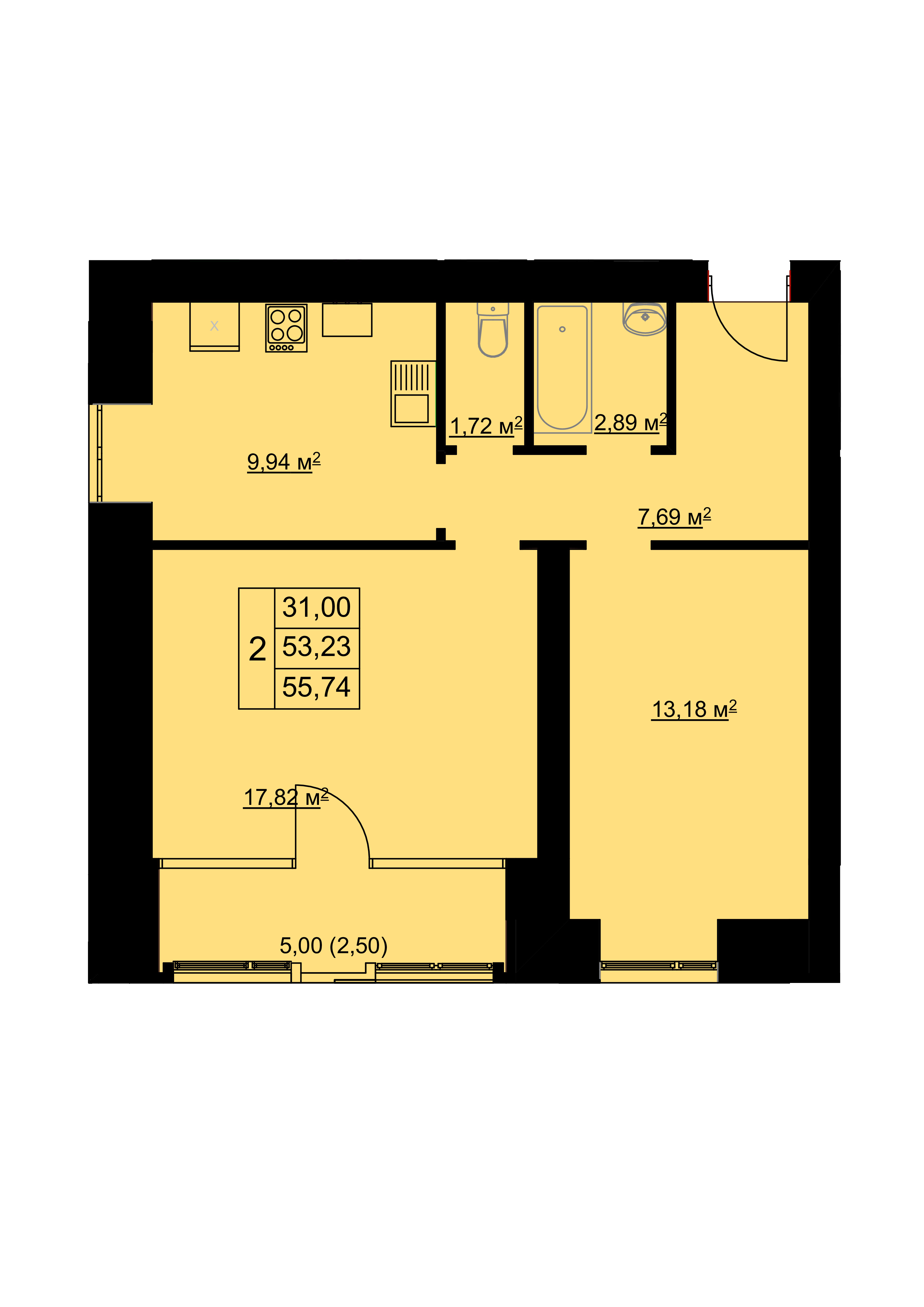 1-комн. 39,84 м2