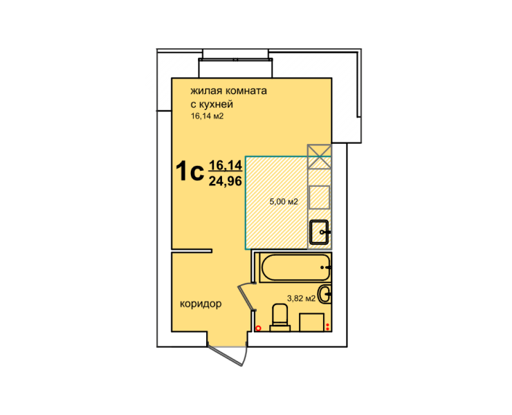 1-комн. 39,84 м2