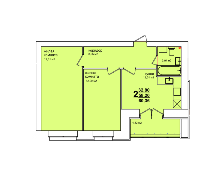 1-комн. 39,84 м2