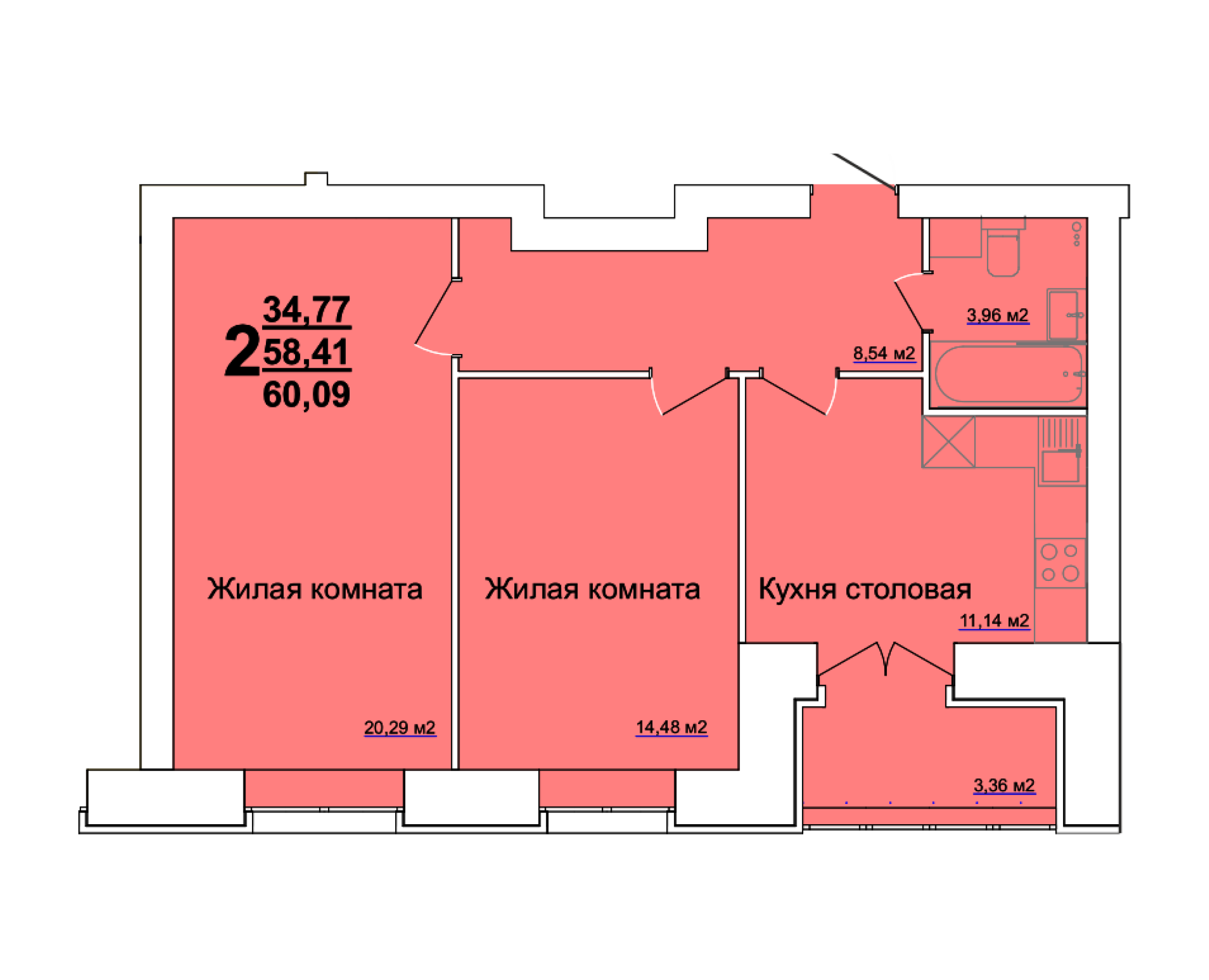 1-комн. 39,84 м2