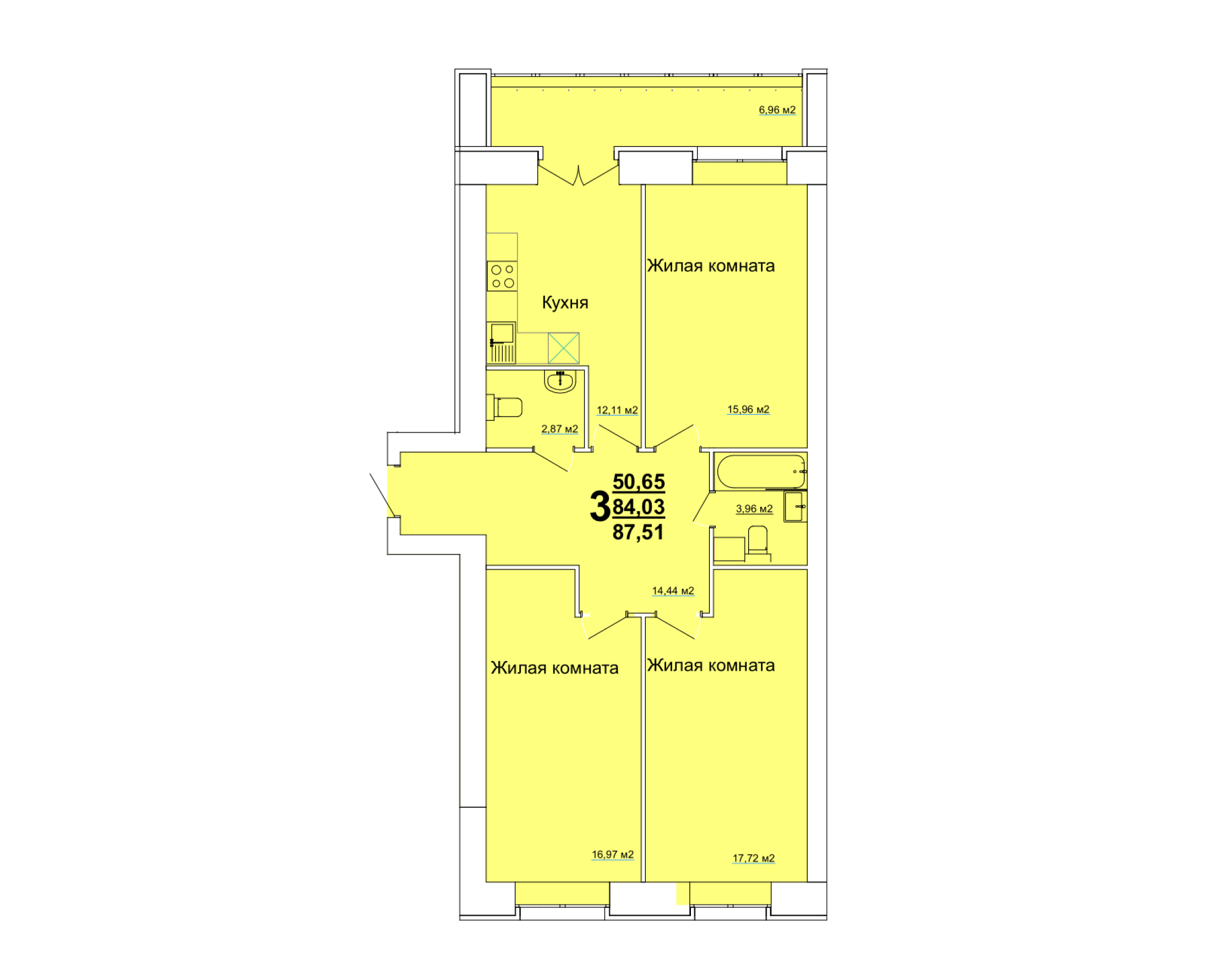3К 87,51 м2