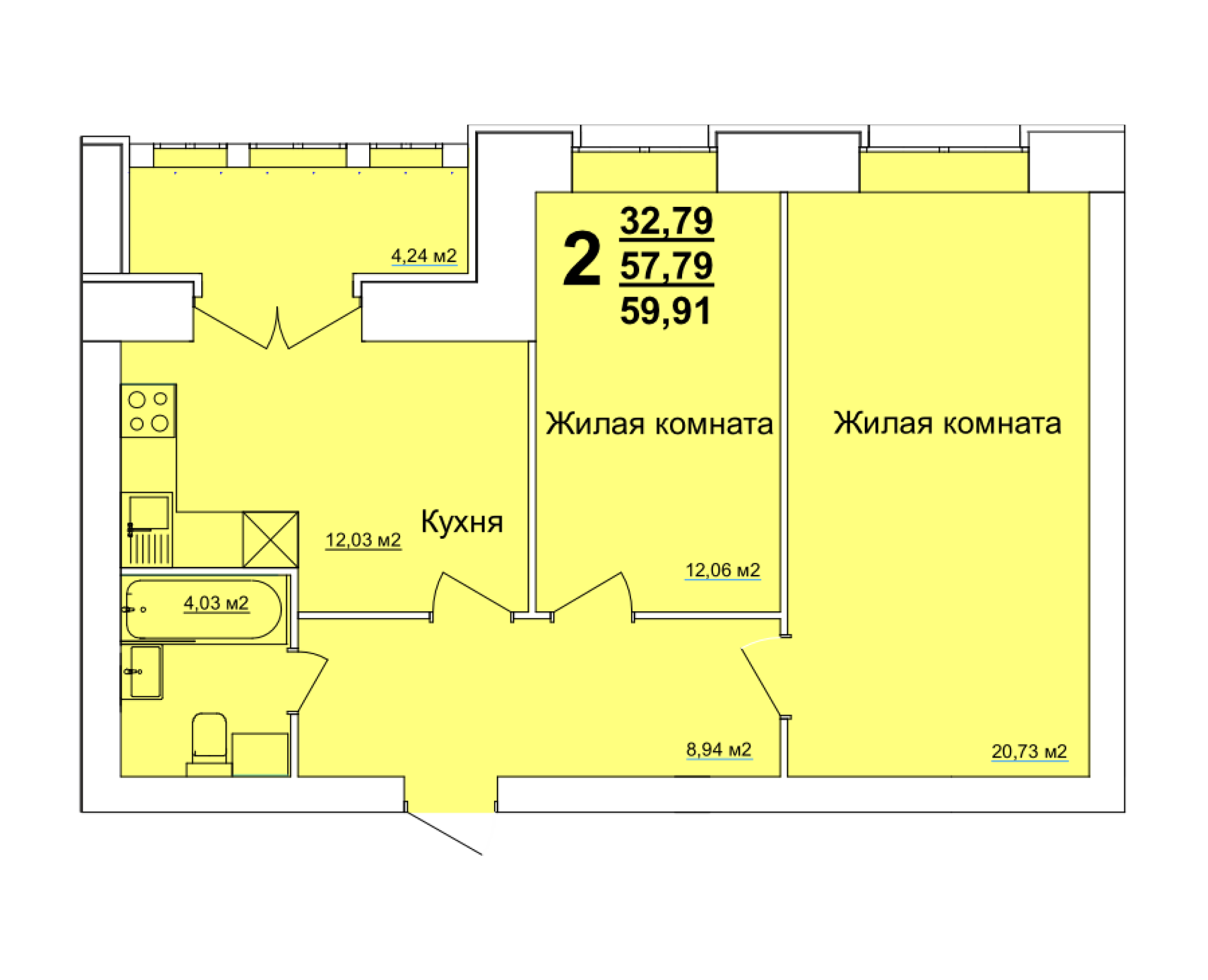 1-комн. 39,84 м2