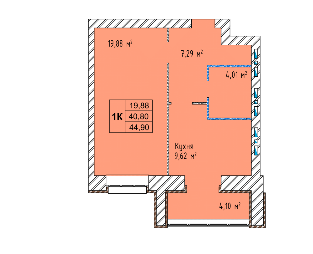 1-комн. 39,84 м2