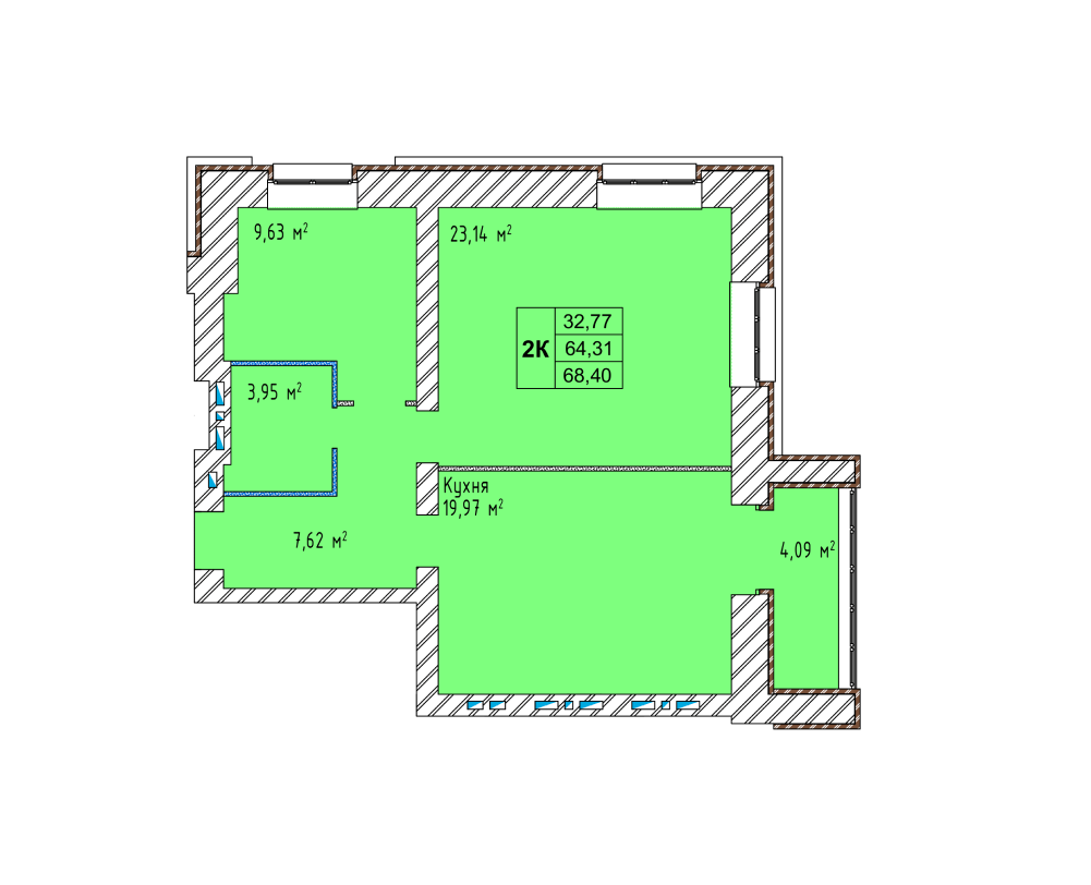 1-комн. 39,84 м2
