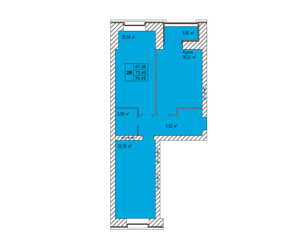 1-комн. 39,84 м2