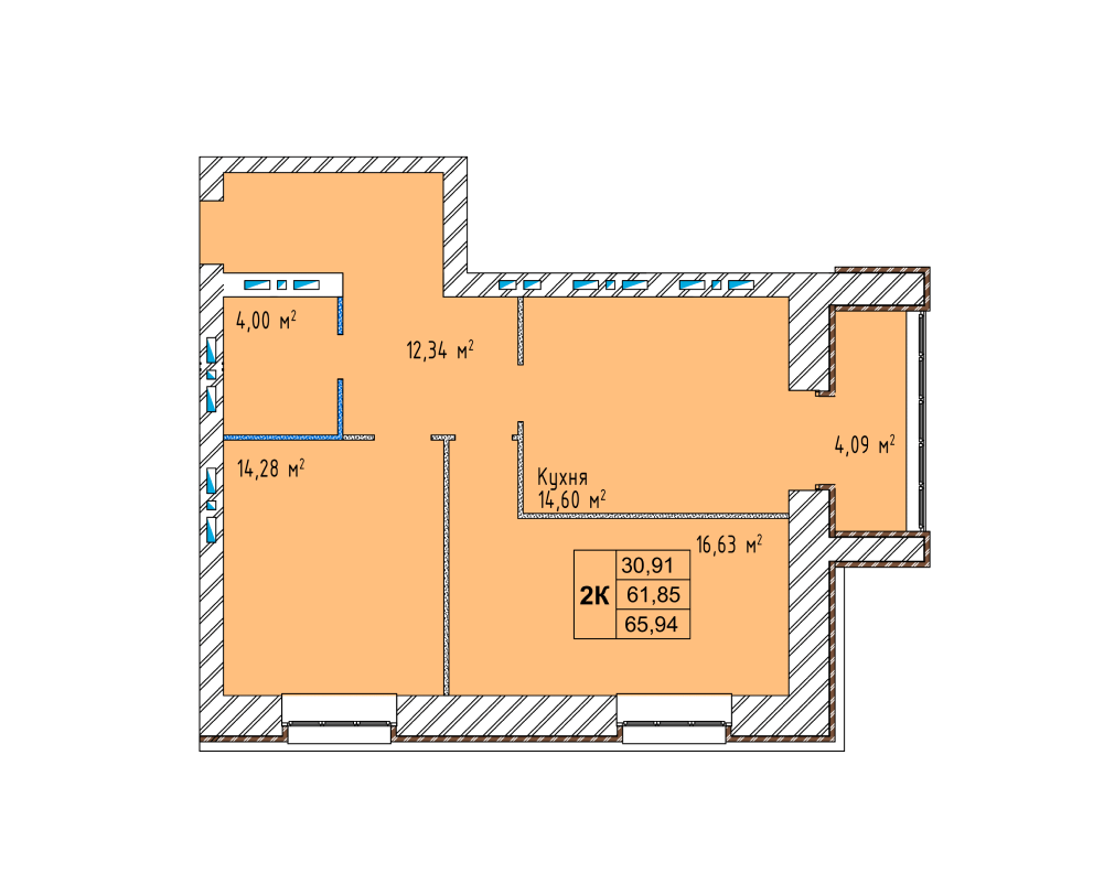 1-комн. 39,84 м2
